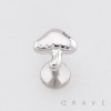 3D MUSHROOM TOP PUSHIN (THREADLESS) 316L SURGICAL STEEL LABRET SET